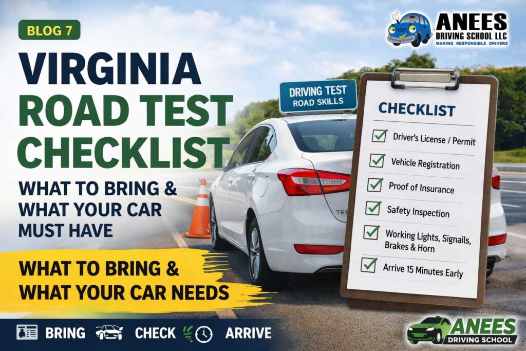 Virginia road test Checklist