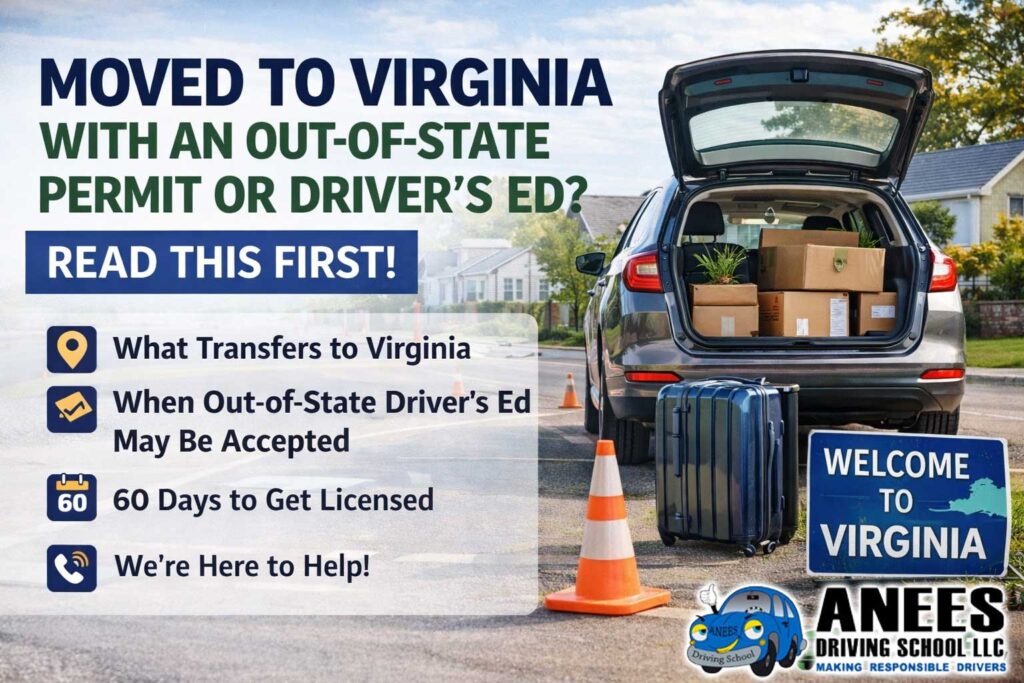 Moved to Virginia With an Out-of-State Permit or Driver’s Ed Record? Read This First