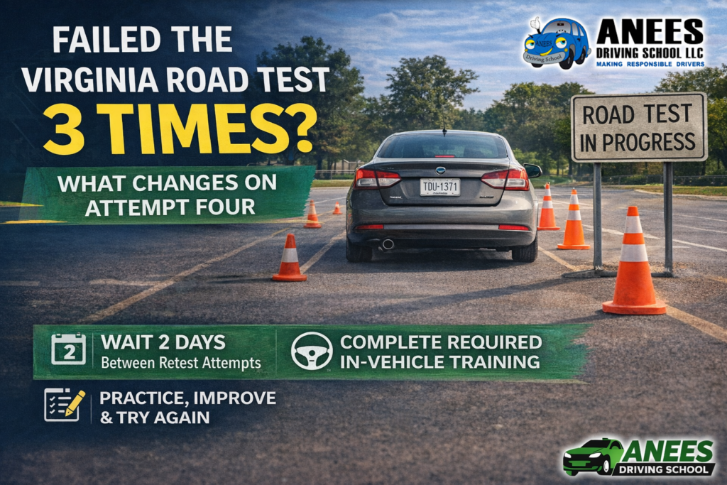 Failed the Virginia Road Test 3 Times? What Changes on Attempt Four